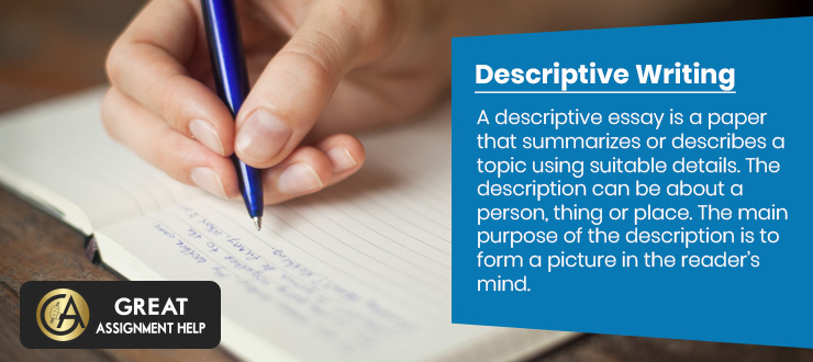 Help writing descriptive essay