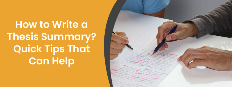 how to make a summary of a thesis
