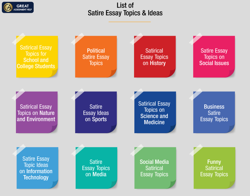 280 Best Satirical Essay Topics and Ideas For Students 280 Best Satirical Essay Topics and Ideas For Students