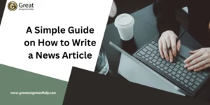 how to write news article