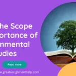 Scope and Importance of Environmental Studies