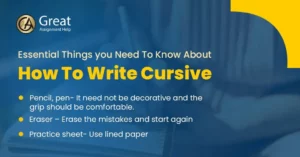 How to Write In Cursive